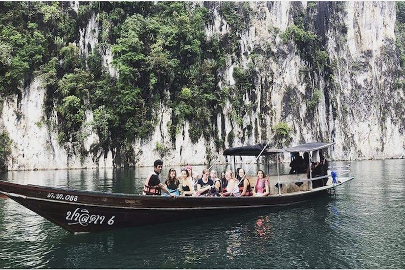 Experience riding on a Thai boat